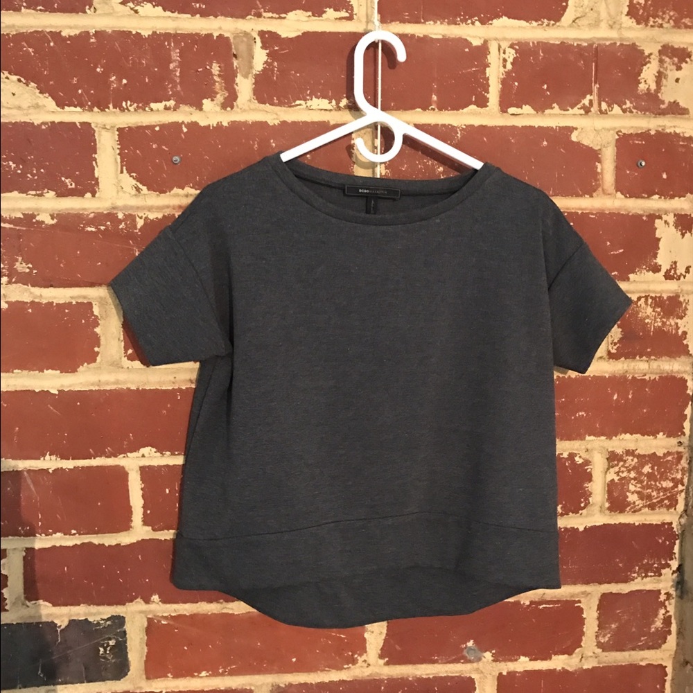 BCBG Boxy Grey Top