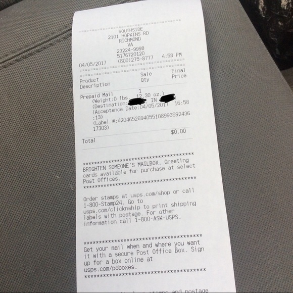 Shipping proof - Picture 1 of 3