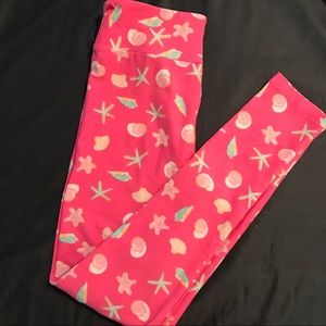 Lularoe Pink Seashell leggings
