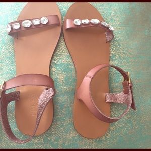 J. Crew rhinestone sandals