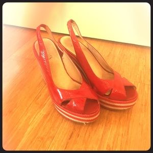 Red Striped Michael Kors Platforms 8.5