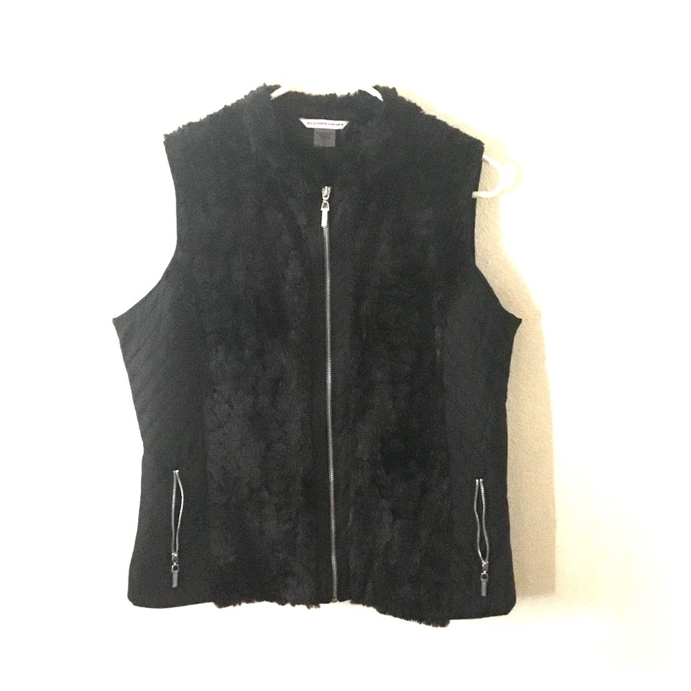Allison Daley Black Faux Fur Vest