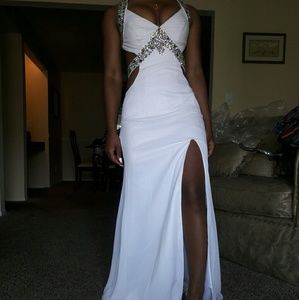 Sexy white prom dress