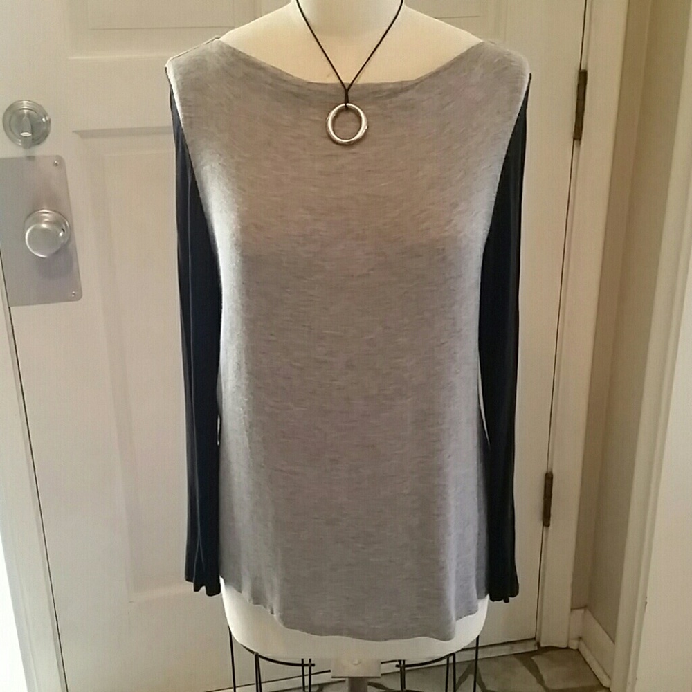 Super Soft Grey & Black Top