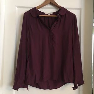 Purple Boden long sleeve pullover blouse