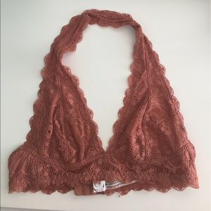 Free People Halter Bralette Rust Color