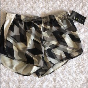 Nike 10k running shorts black gray white size Med.