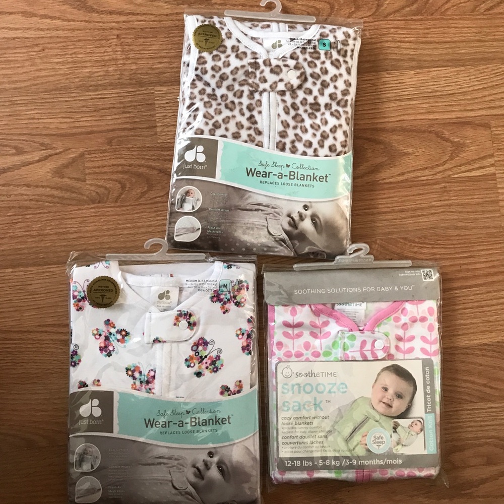 3 set of swaddle blankets for infant