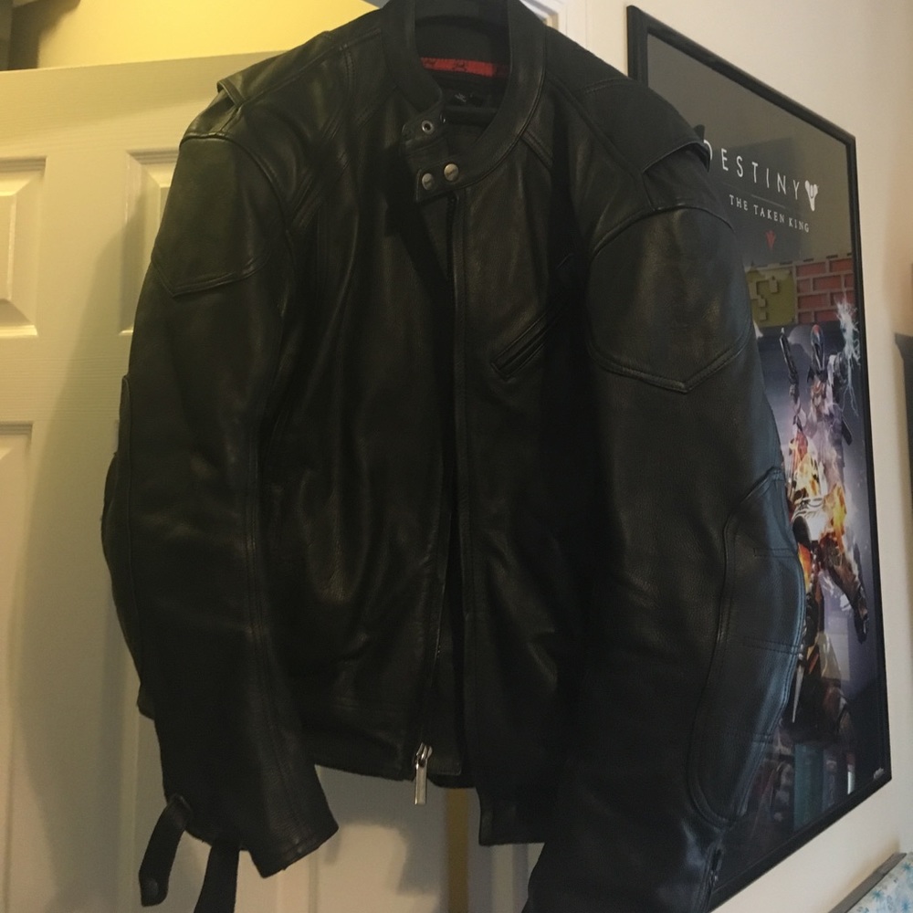 Street&Steel brand men's leather biker jacket