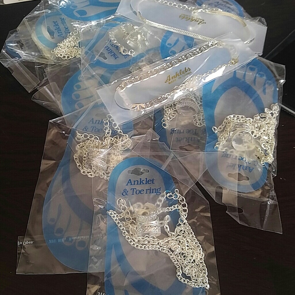 Ankle bracelets and toe rings bracelet