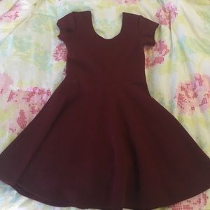 Maroon skater dress