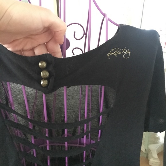 ❌ SOLD ❌ Black Open Back Slashed V Neck Beach Dress - Picture 4 of 6