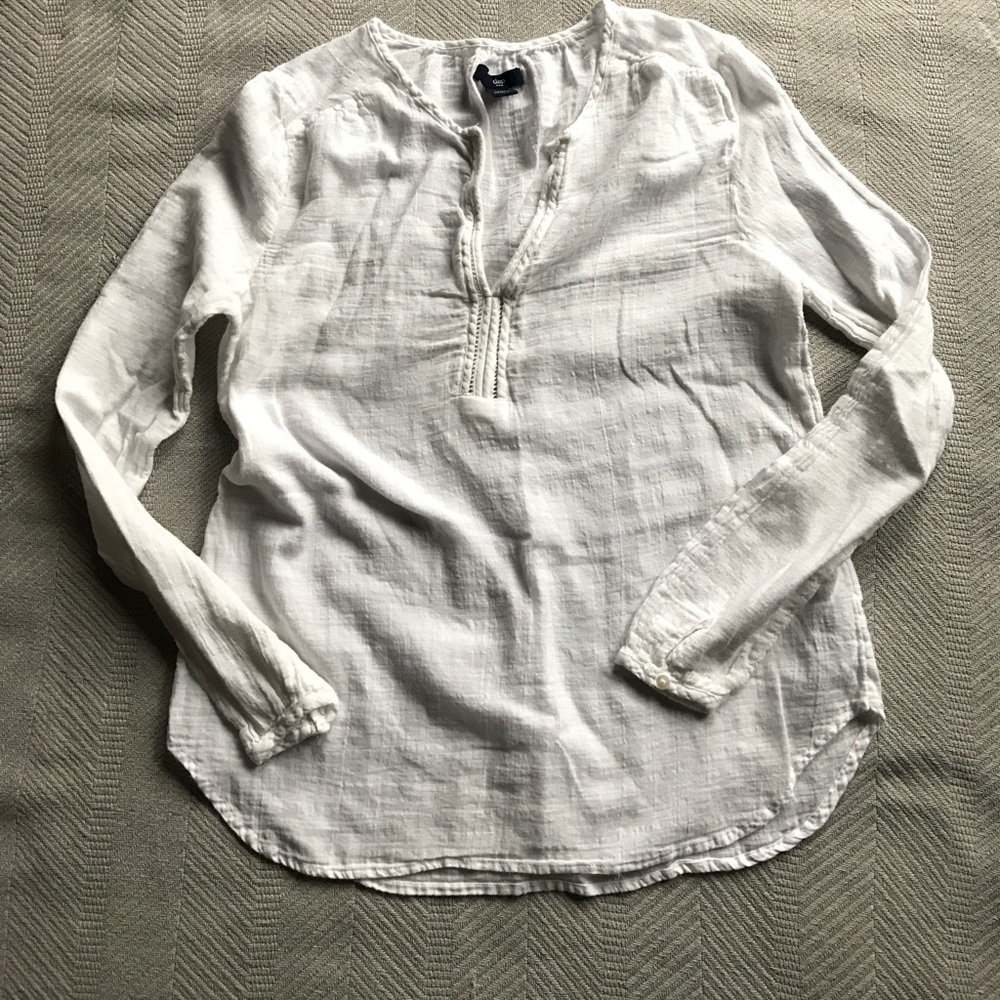 White linen top