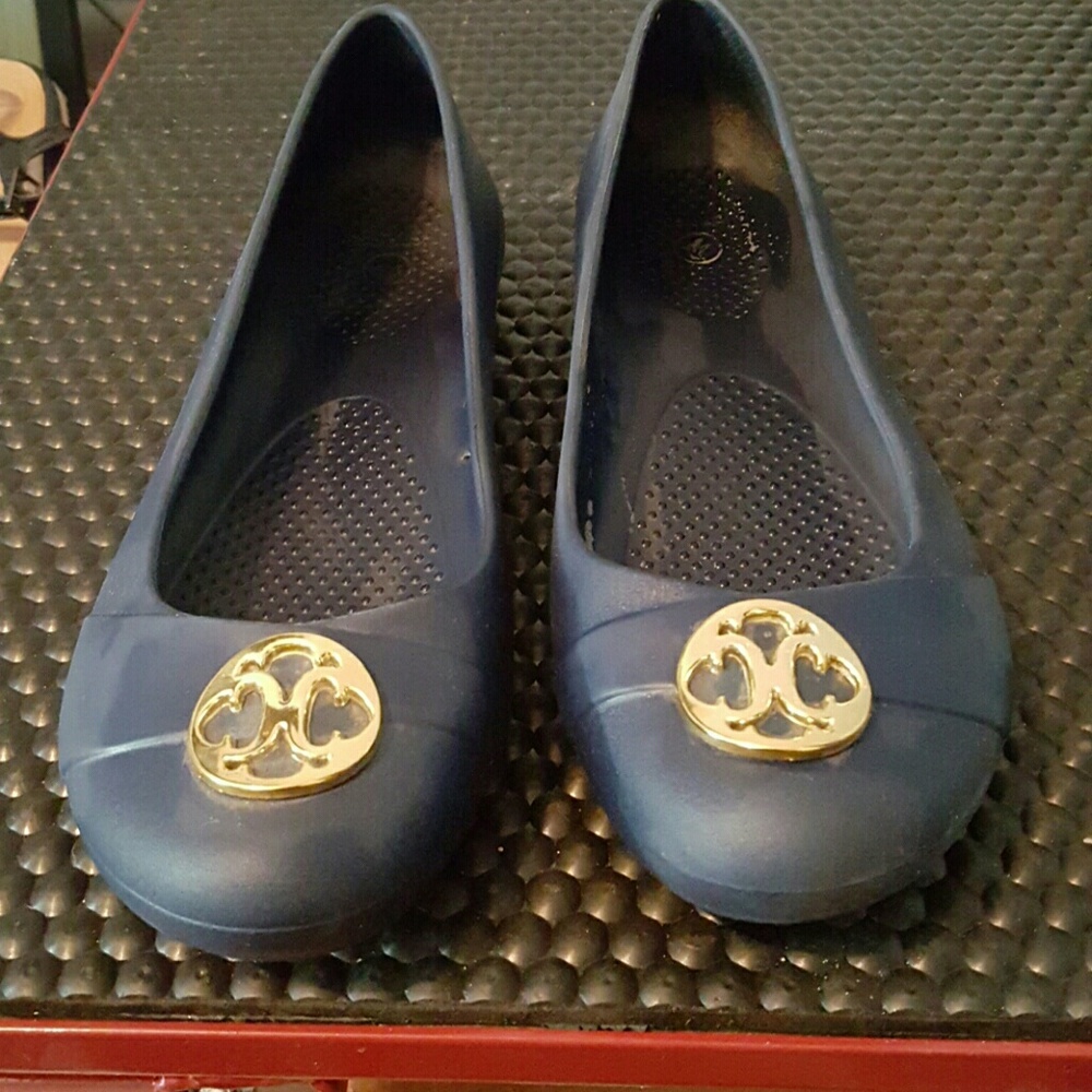 Navy flats
