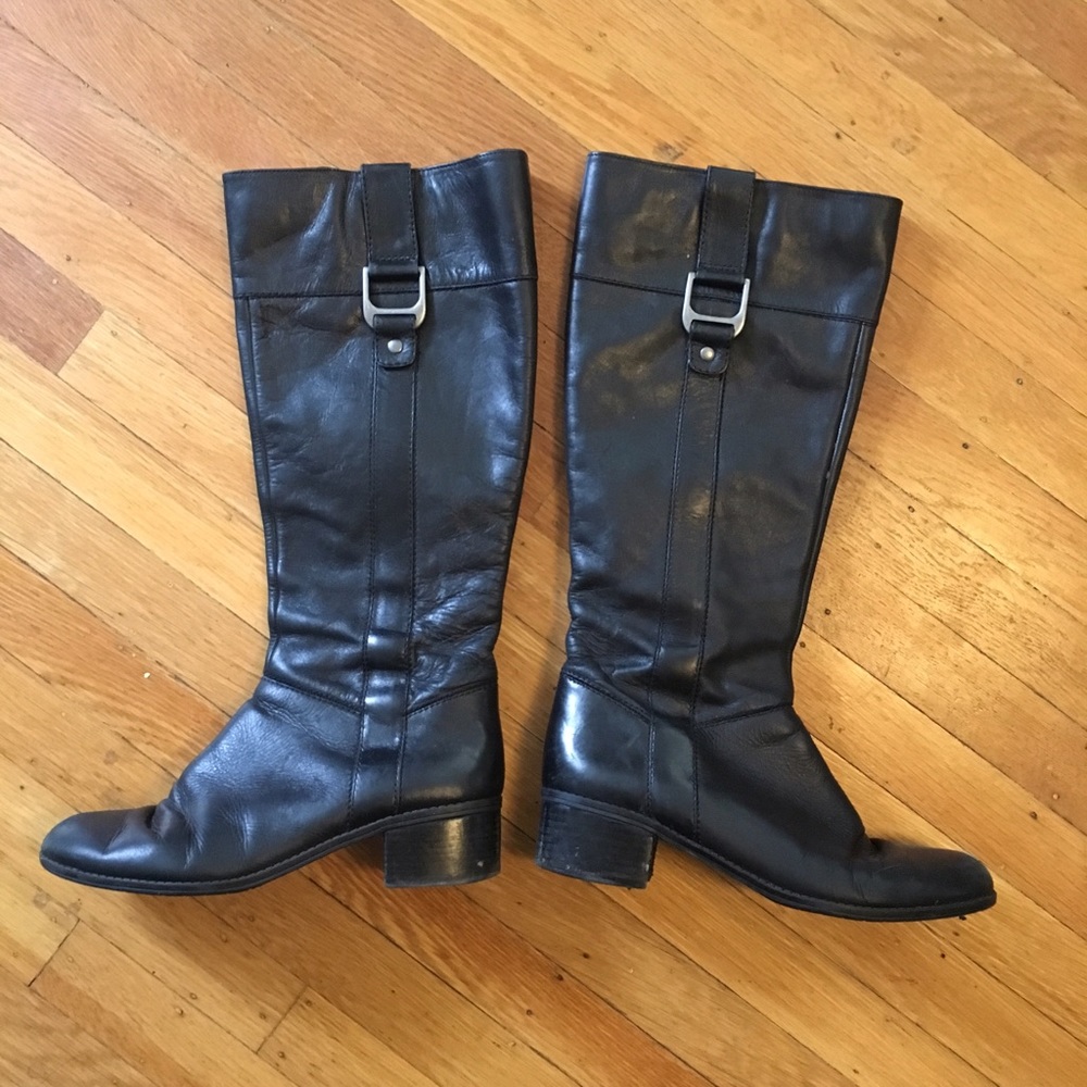 Bandolino black leather riding boots