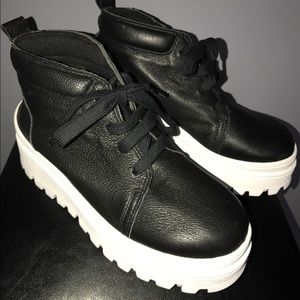 Black & White Platform Sneakers