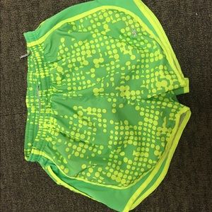 Neon yellow and green Nike shorts size s