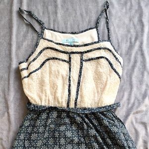 She + Sky Lace and Blue Dress with Tie She + Sky Lace and Blue Dress with Tie
