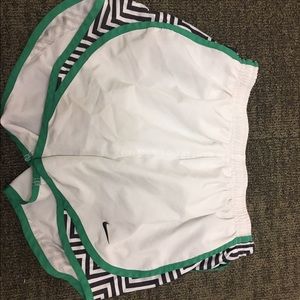 White and green Nike shorts size xs gently worn