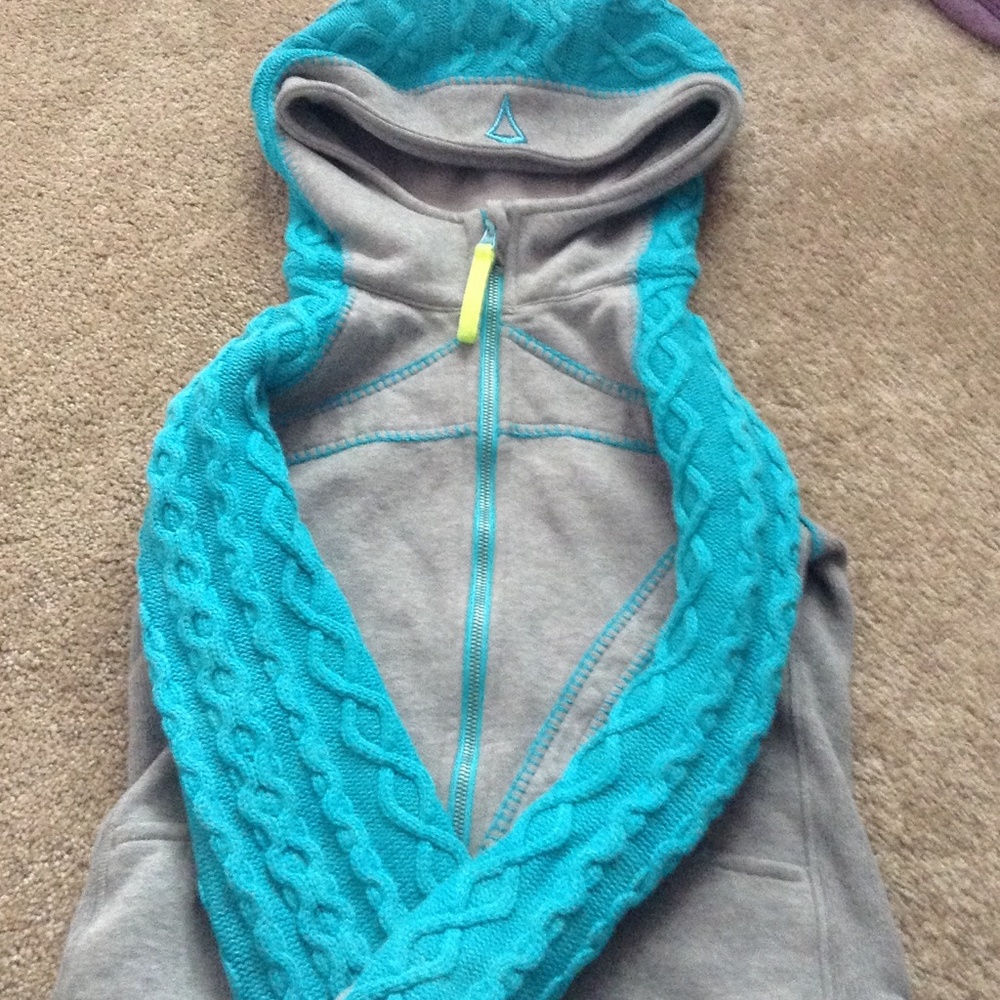 Blue and gray ivivva sweatshirt