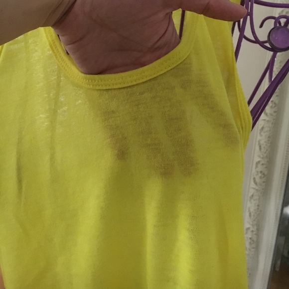 LAST CALL 9/11/22 - BNWT Alternative Open Back Yellow Crop Top Muscle - Picture 4 of 5