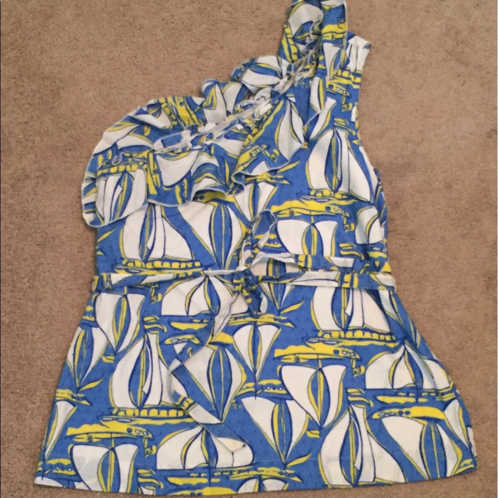 Lilly Pulitzer One Shoulder Top
