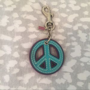 Coach Peace Sign Key Chain