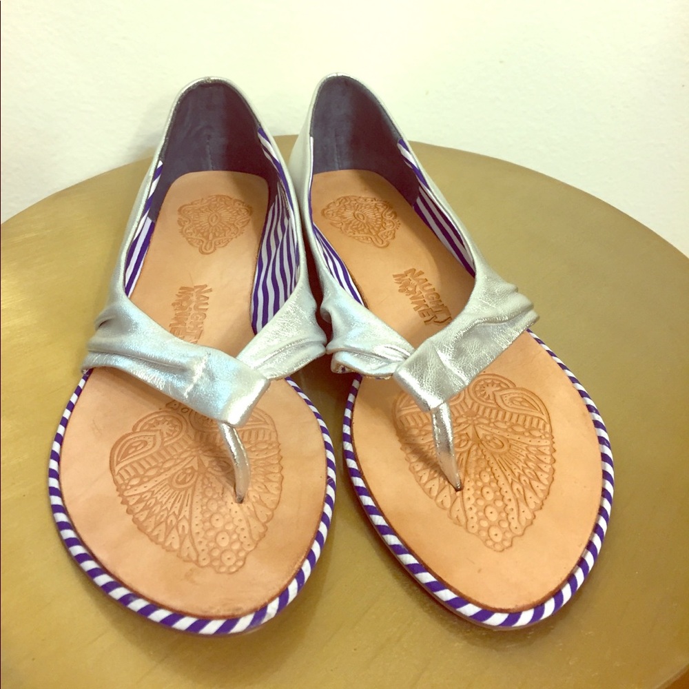NWOT Silver Urban Sandals