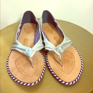 NWOT Silver Urban Sandals