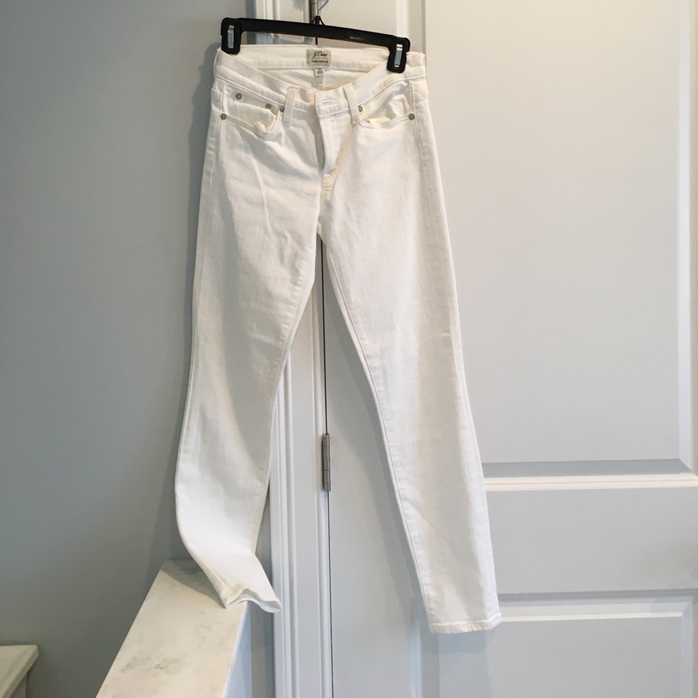 Jcrew white toothpick jeans
