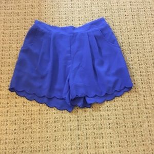 Forever 21 chiffon royal blue shorts