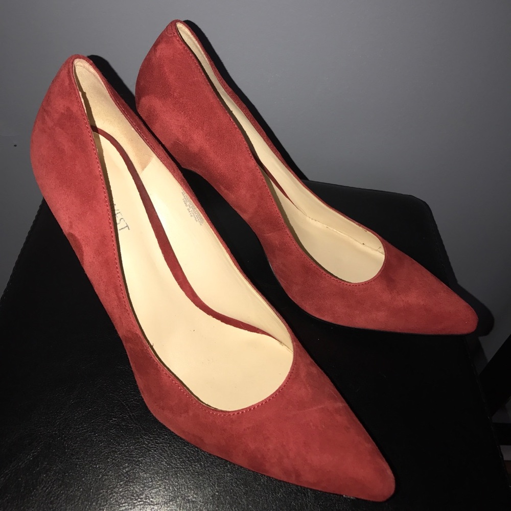 Suede Red Heels