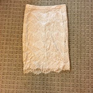 Lace pencil skirt