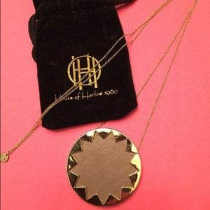 House of Harlow Sunburst Necklace Taupe
