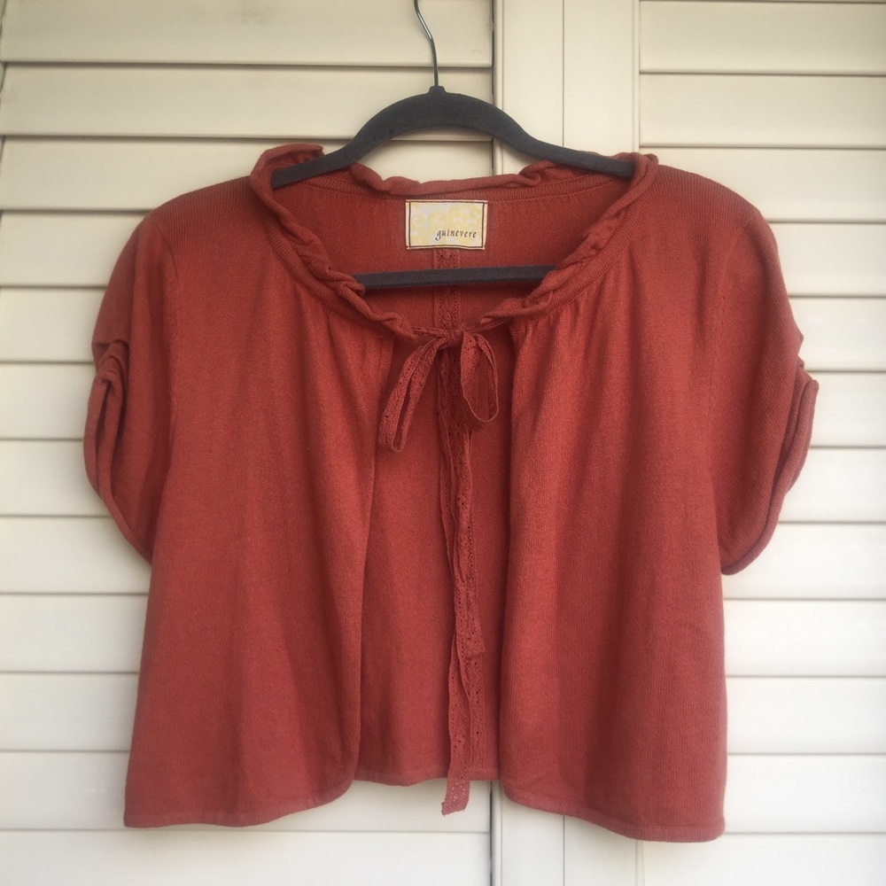 Anthropologie Guinevere cap sleeve shrug