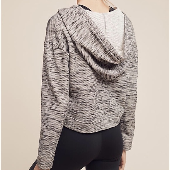 🎀NEW🎀Anthropologie Mixed Texture Shine Hoodie - Picture 5 of 8