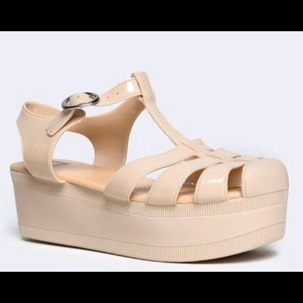 Cape Robbin Platform Jelly Sandals