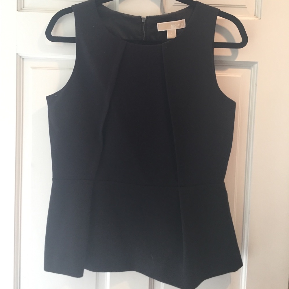 Michael Kors Black Peplum Top