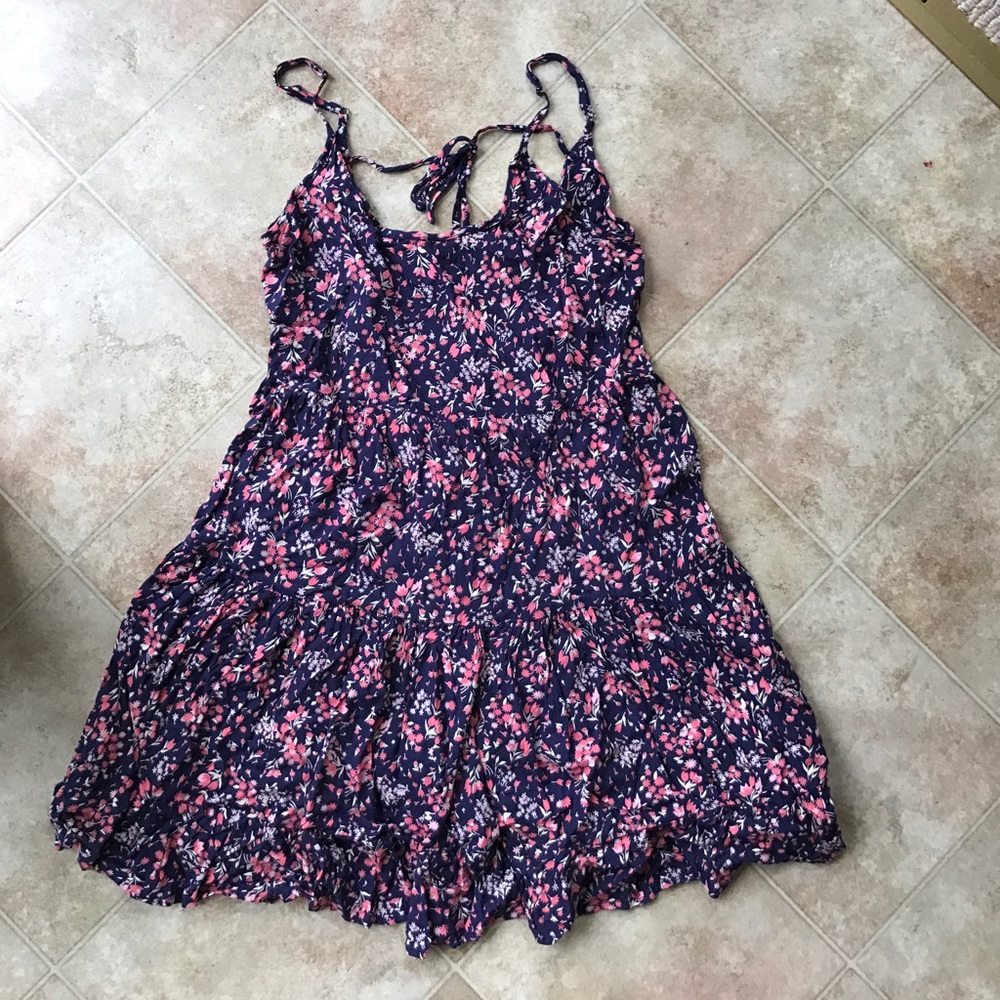 purple floral print dress