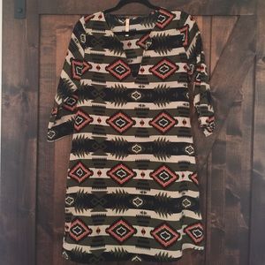 Aztec printed dress
