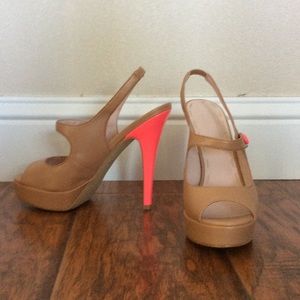 Beige Platform Heels