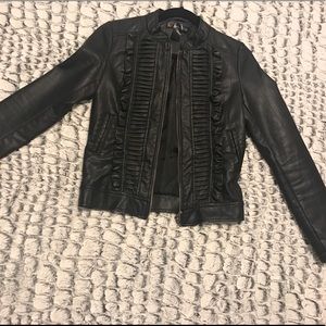 Black leather jacket