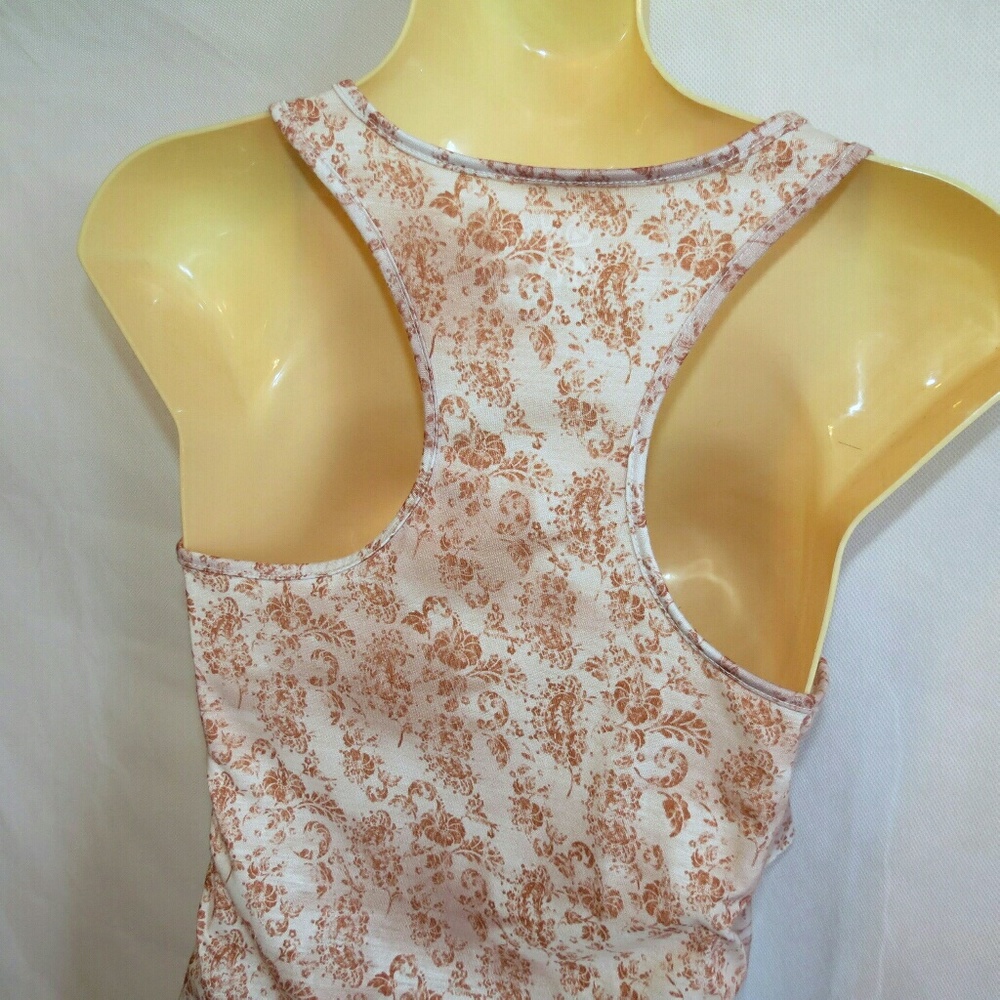 Floral Ruffle Tank Top - Razor Back - Small - Picture 2 of 2