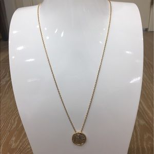 Gorjana aurora long pave pendant necklace