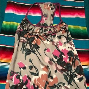 Women's Floral Racerback Tank Medium