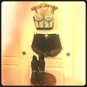 Silver Sequined Bustier