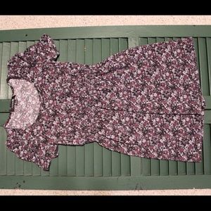 Forever 21 floral print short sleeve dress