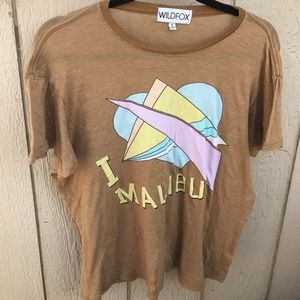 WILDFOX SZ S MALIBU TEE SHIRT CUTE TOP WILDFOX SZ S MALIBU TEE SHIRT CUTE TOP
