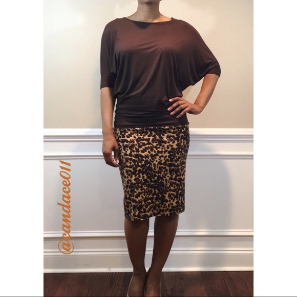 3/4 Sleeve Dolman Top (Brown) - Picture 4 of 5