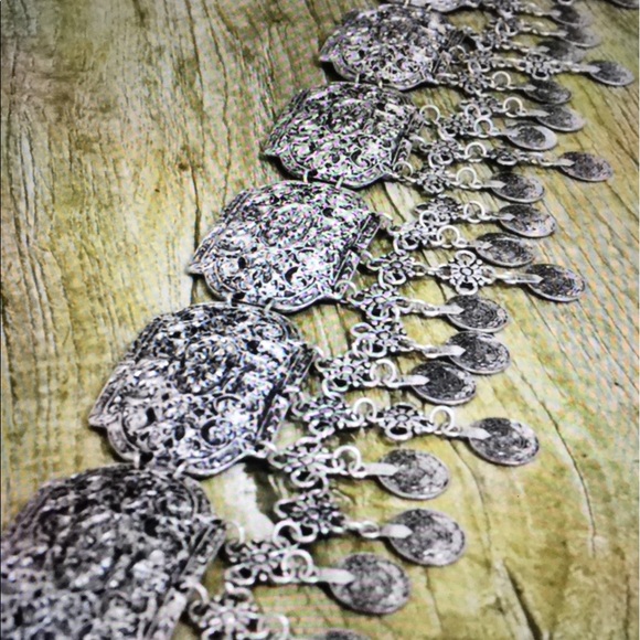 Gypsy silver tribal waist chain boho chic belt - Picture 3 of 3